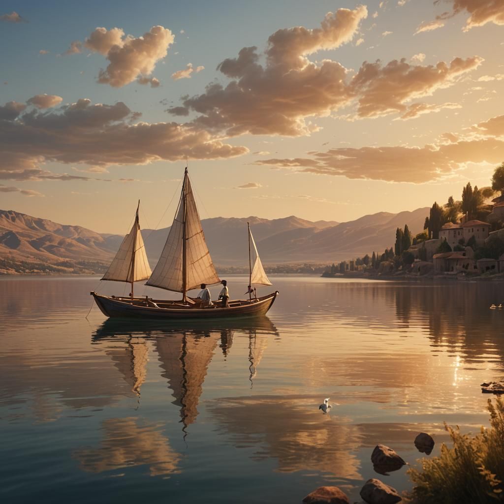 Lake Kinneret Boat Trip at Golden Hour