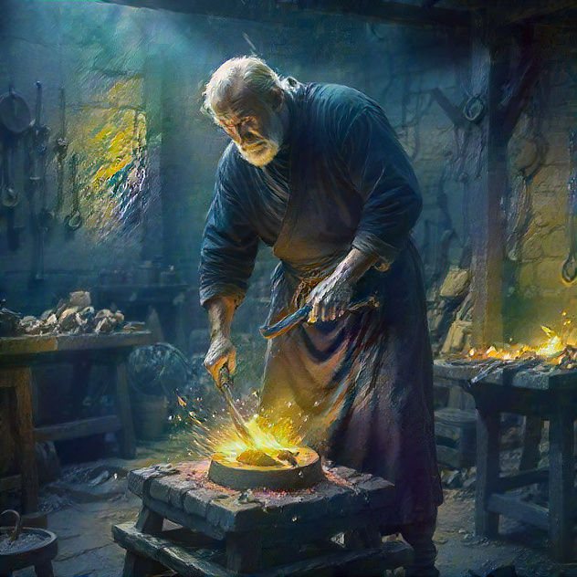 A blacksmith at work