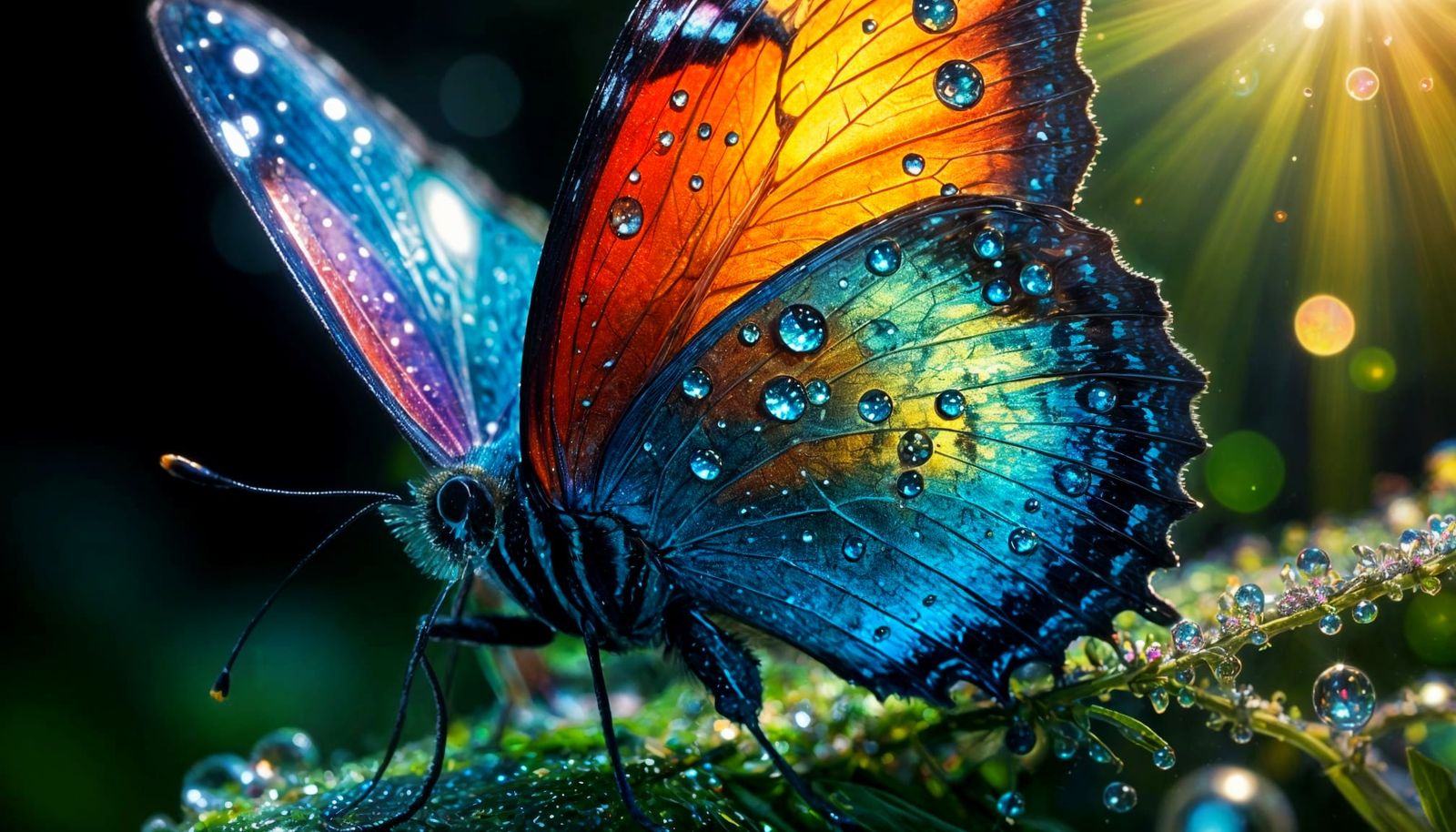 Jewel-Drop Butterfly  by @The Leycer