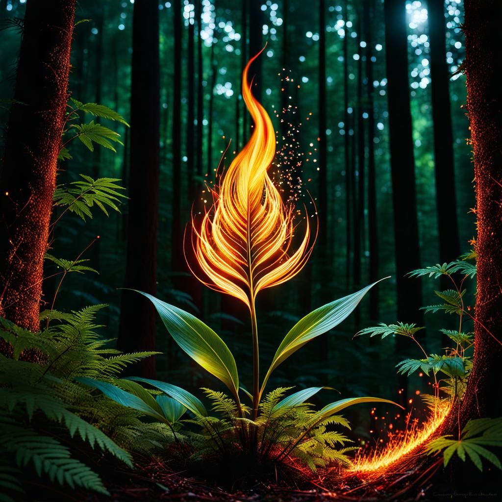 Fire Feather Fern (Pyrophytes Plumaceous Pteridium)  by @RandomlyGeneratedName