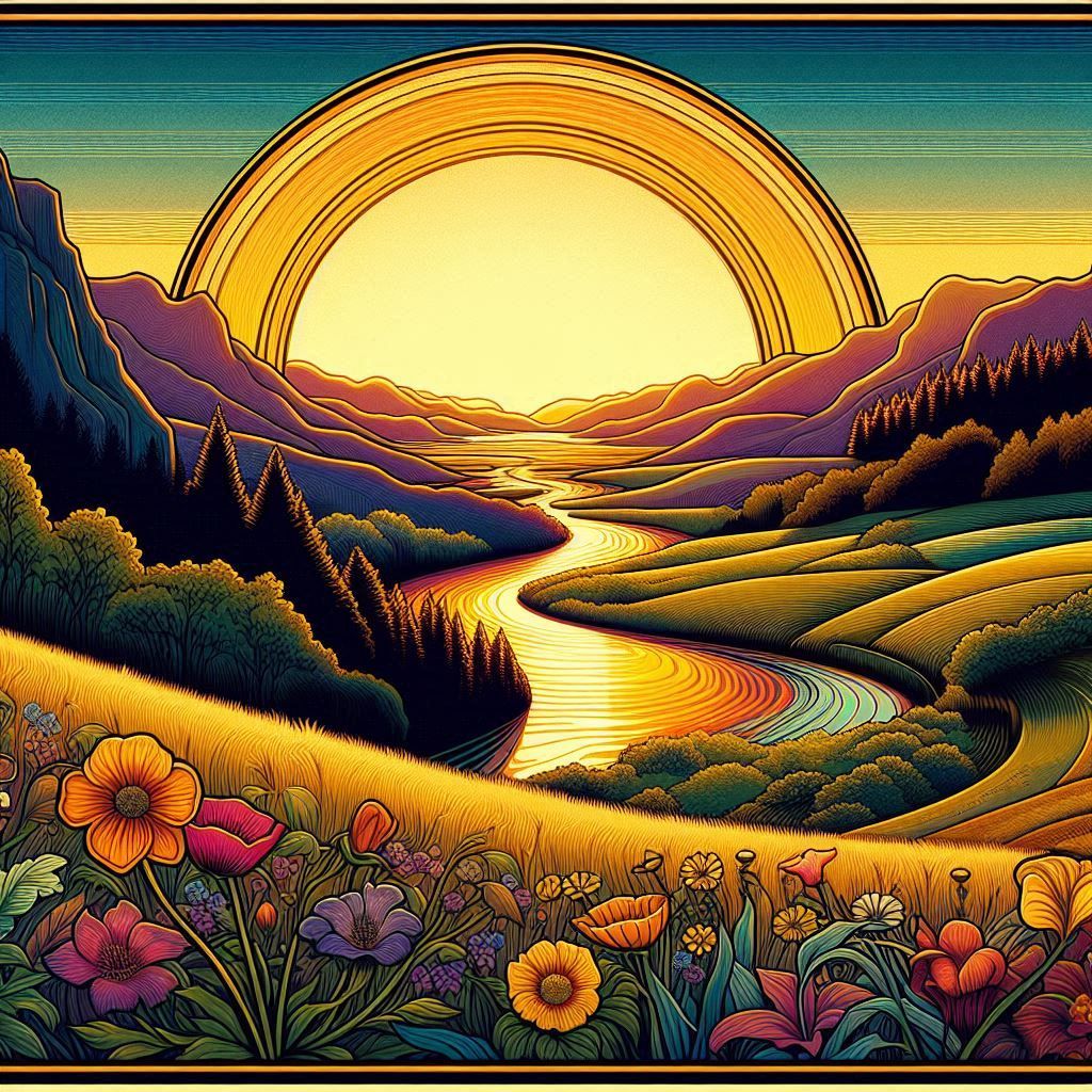 Art Nouveau Landscape