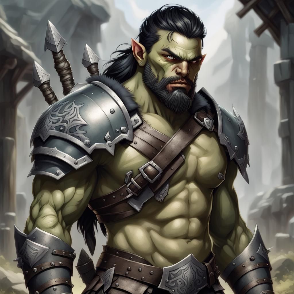 Half-Orc Fighter - AI Generated Artwork - NightCafe Creator