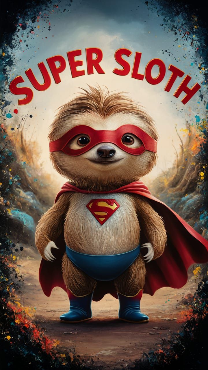 Animals as Superheroes : Super Sloth - AI Generated Artwork - NightCafe ...