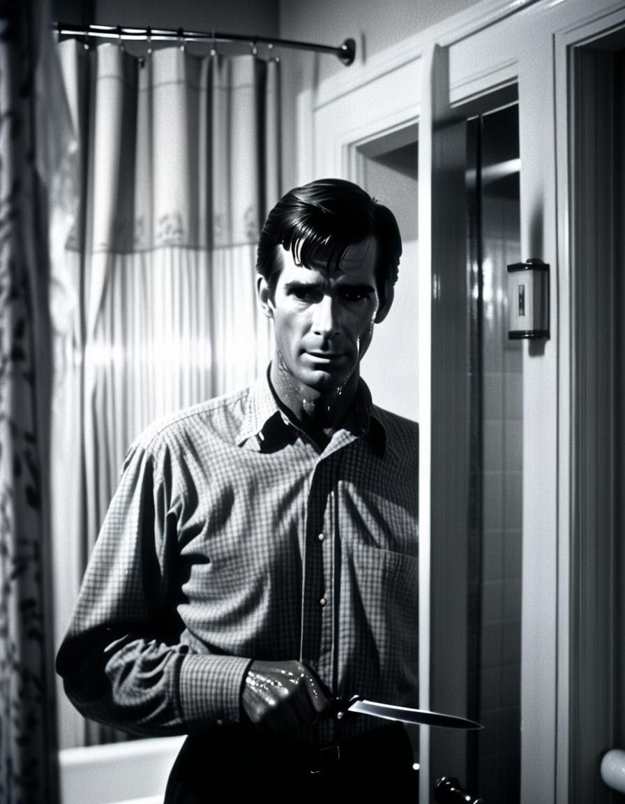 Norman Bates - Movie scene from "Psycho" (1960)  by @Taurus