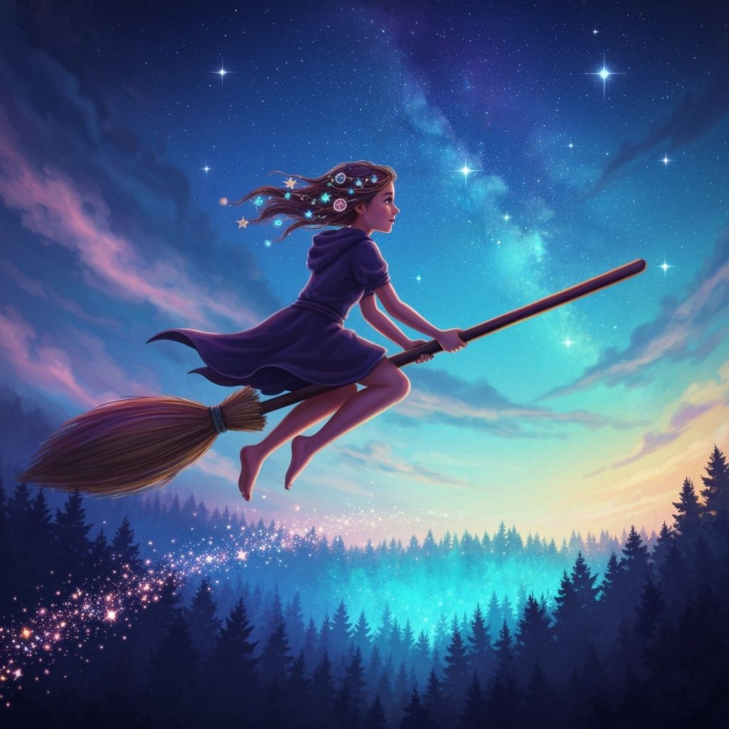 Flight of the youngest witch