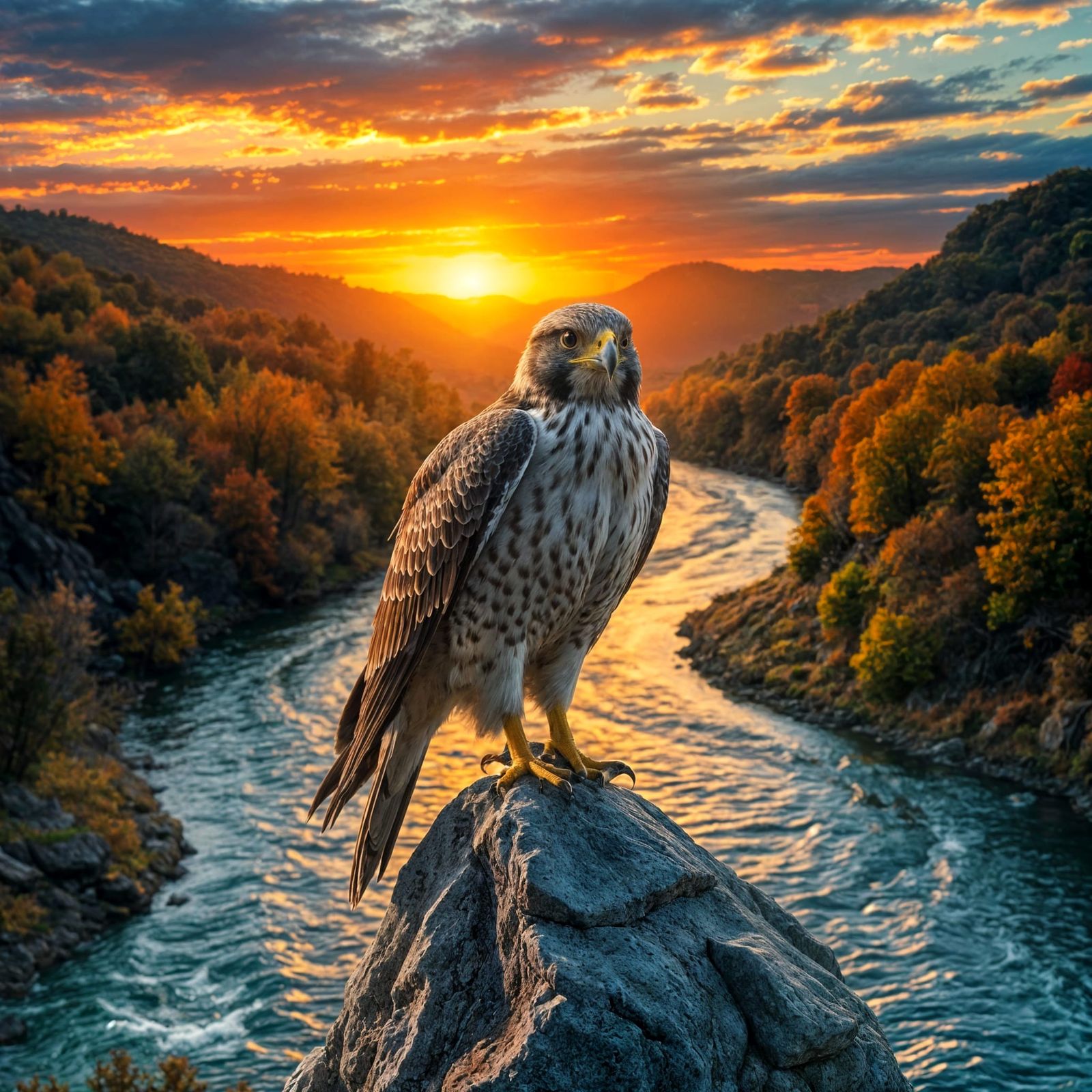 Falcon on the Rock   by @Oblique Lens