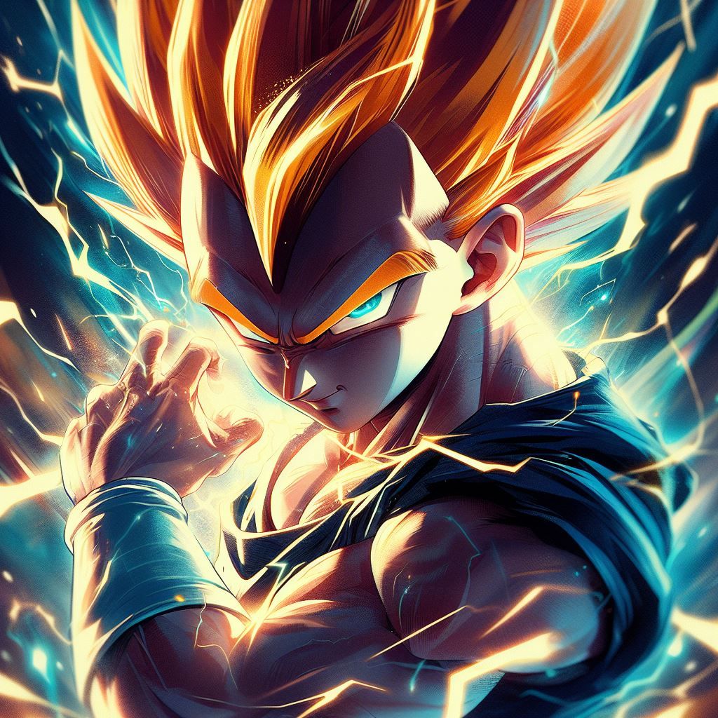 SUPER SAIYAN ORANGE vegeta - AI Generated Artwork - NightCafe Creator