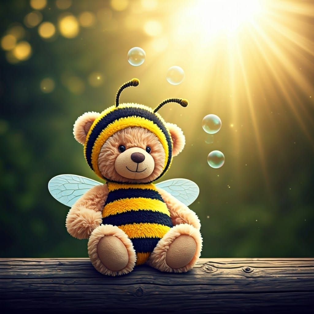 Teddy Dressed as a Bee  by @Atlaxa