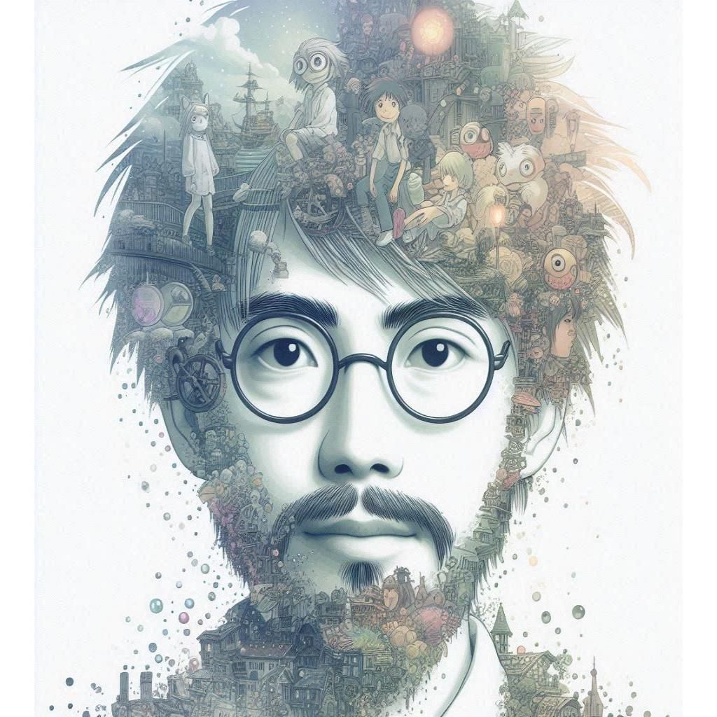 Hayao Miyazaki in his younger years
