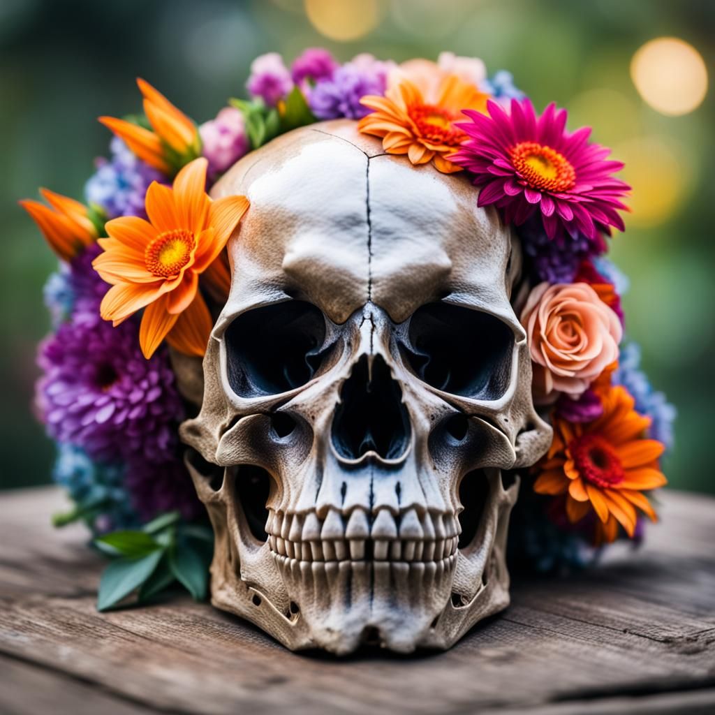 Flowerful Skull