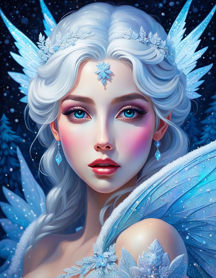 Winter Fairy Queen - AI Generated Artwork - NightCafe Creator