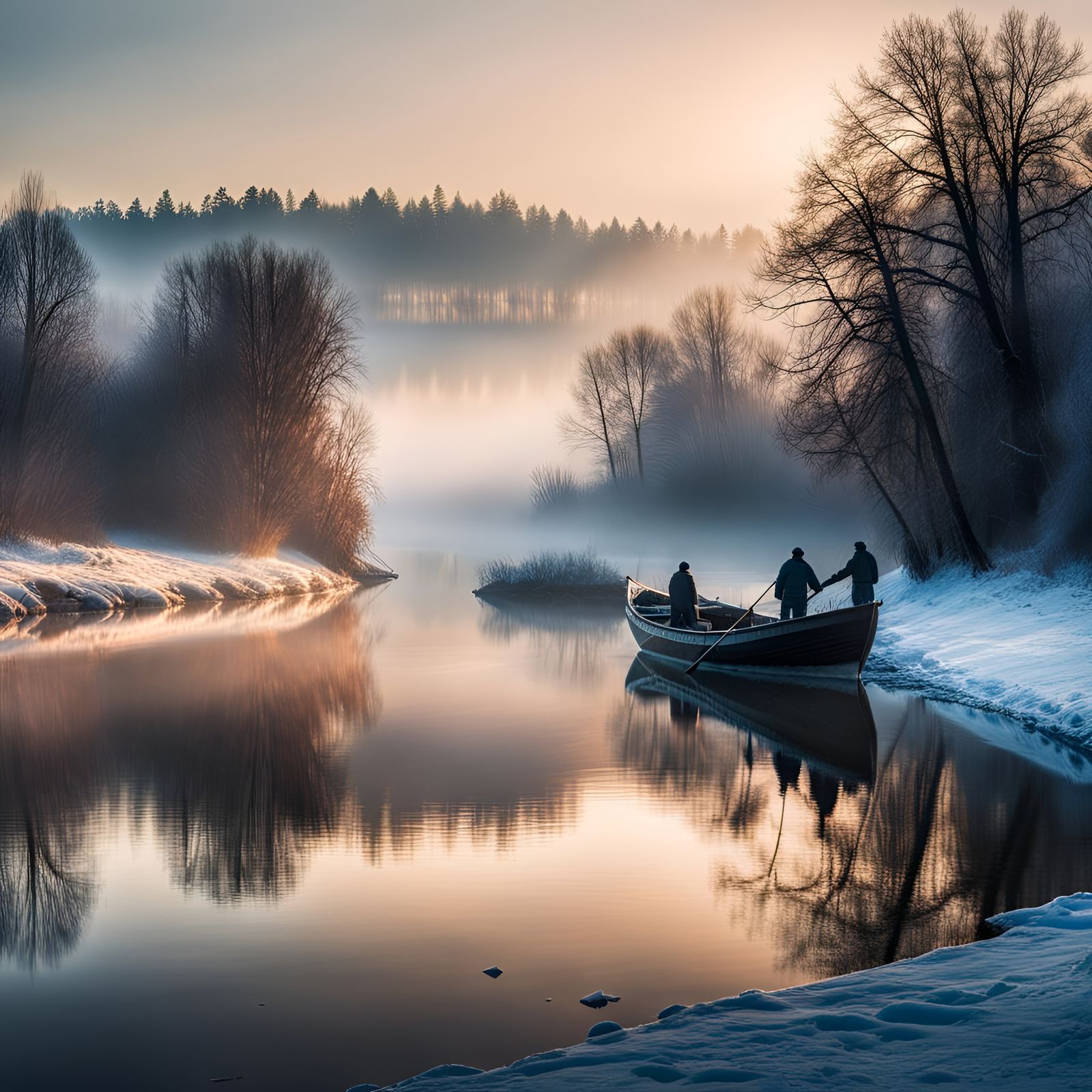 Fishermen at dawn  by @Mark