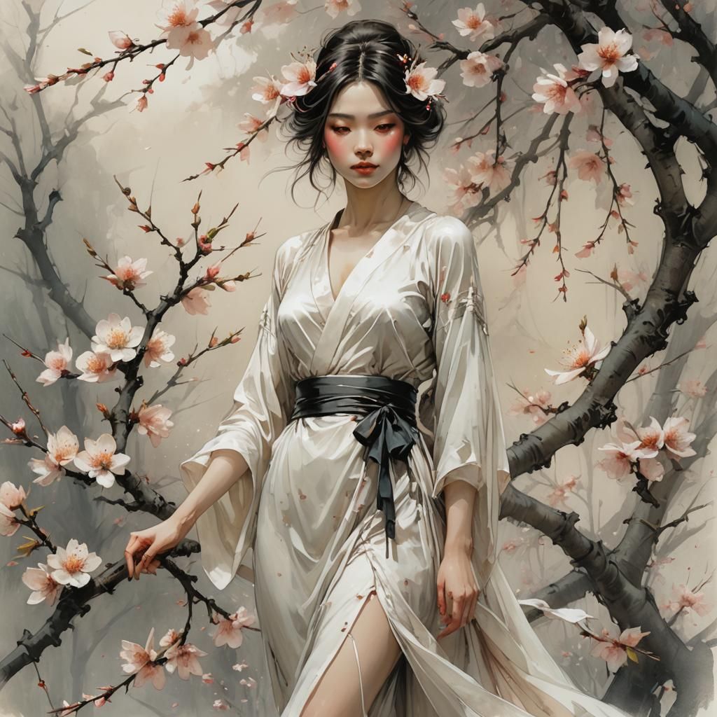 Peach blossom tree