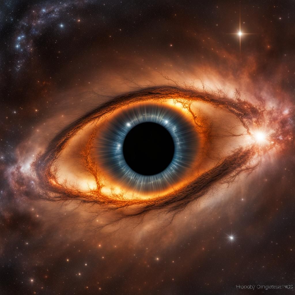 Galactic Eye of Sauron. It's the galaxy NGC 4632 - AI Generated Artwork ...