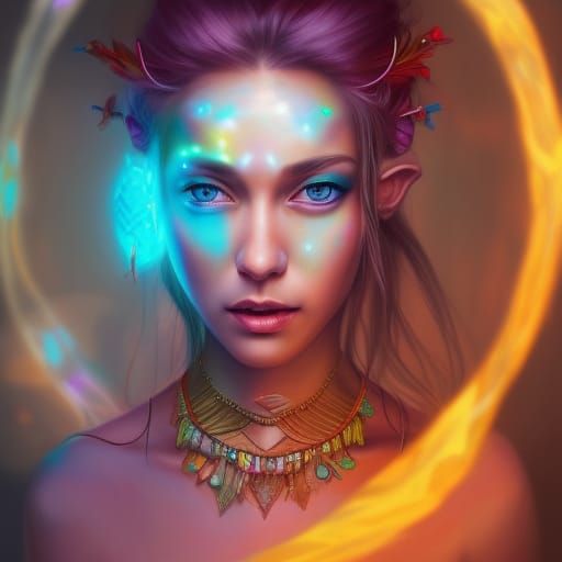 Elf Enchantress (attempts) - AI Generated Artwork - NightCafe Creator