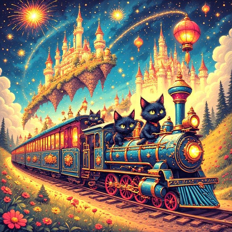 Black cats ride together