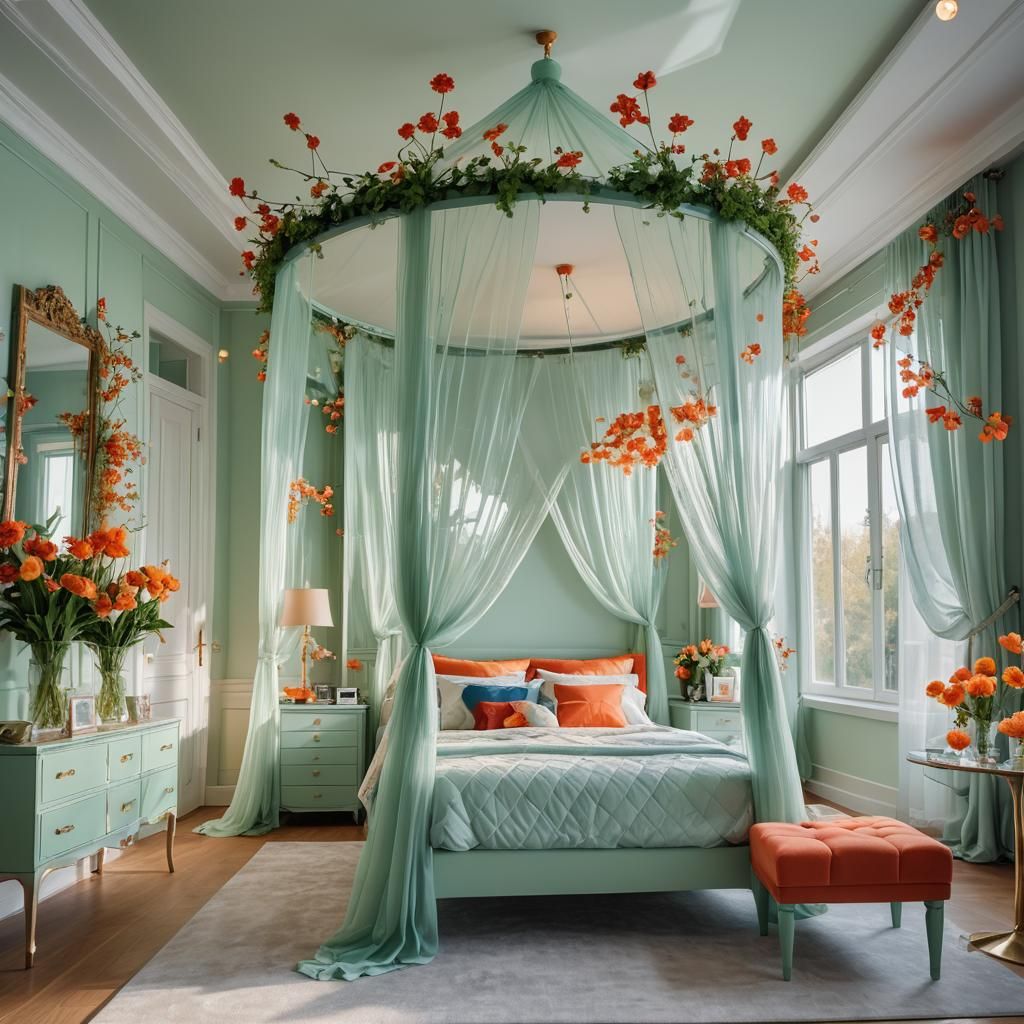 Modern Luxury Bedroom with Plastic Furniture