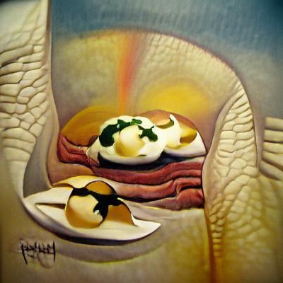 Eggs Benedict Georgia O’Keeffe painting