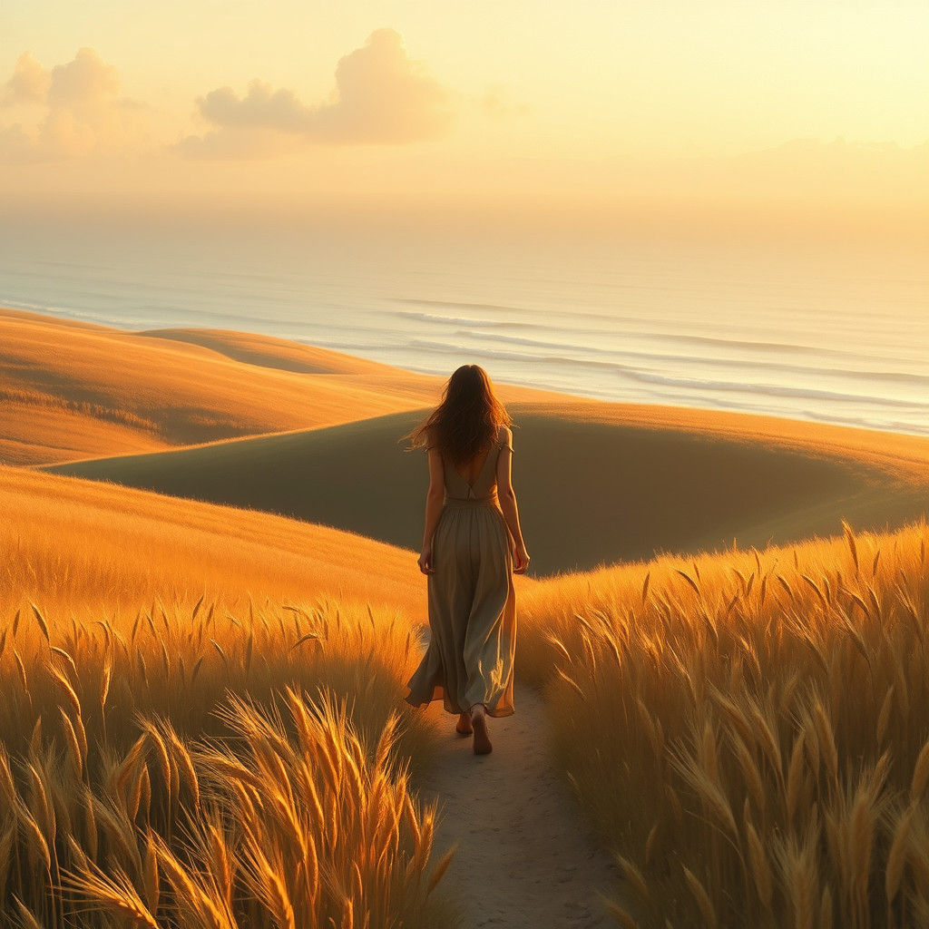 Romantic Landscape with Figure, Rothko and Wyeth Inspired