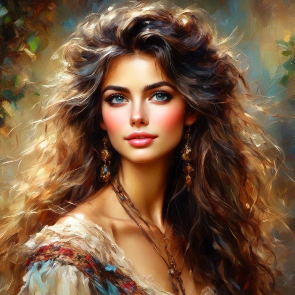 Elegant Victorian Woman in 1800s Style