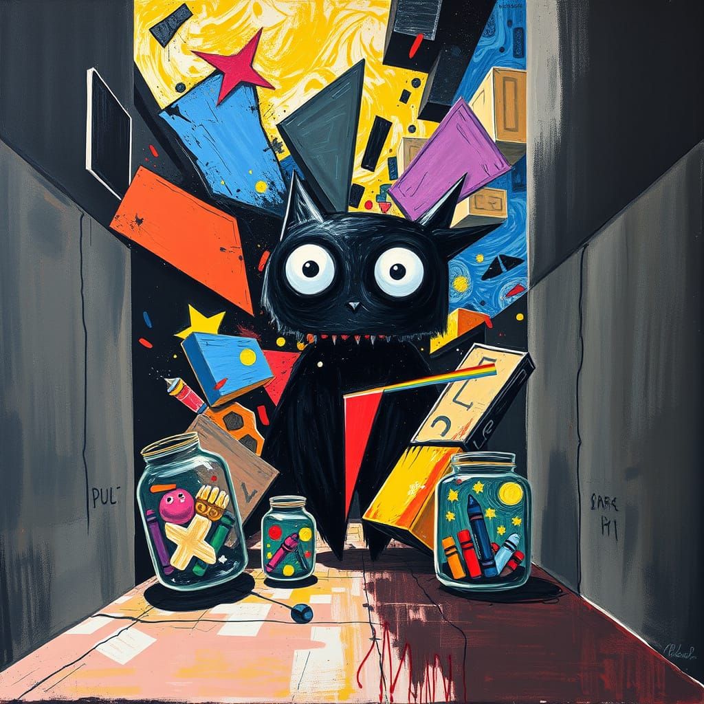 Tonight during one of the frequent TriXy PiXie Art Jams, this creature popped outta a jar stored in digital hammer space.

He is a creepy cu...