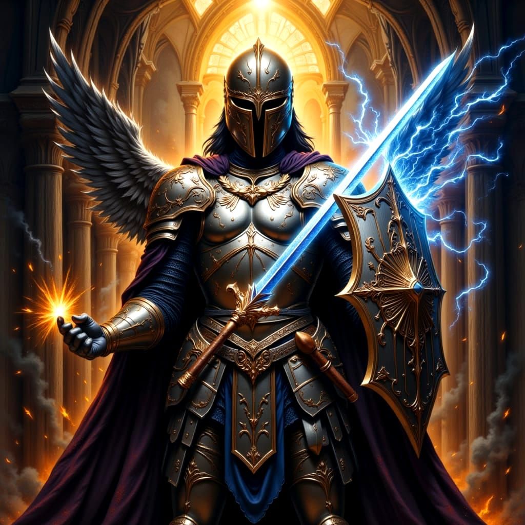 "Armor of God" — Ephesians 6:12- (NIV)  by @Andrew Fischer  AI Artist