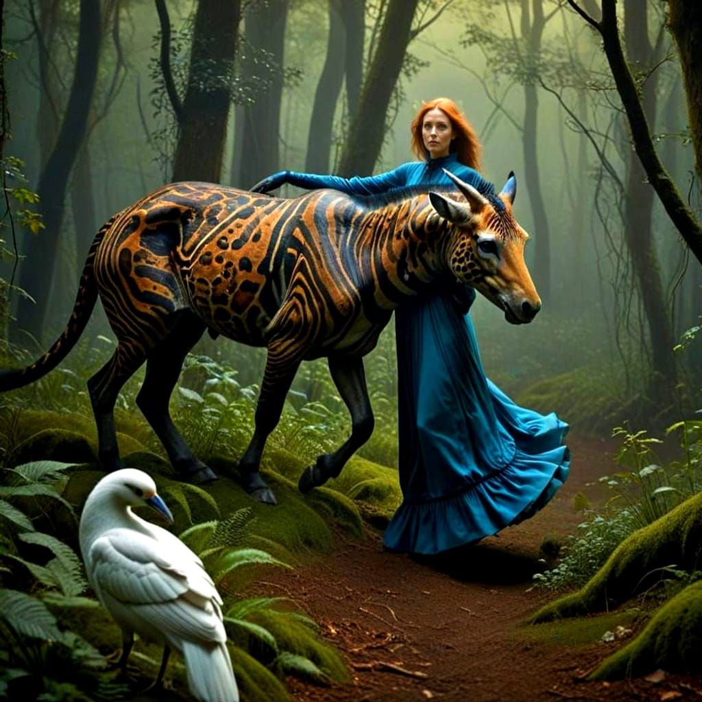 Mysterious Ladies in Enchanted Forest