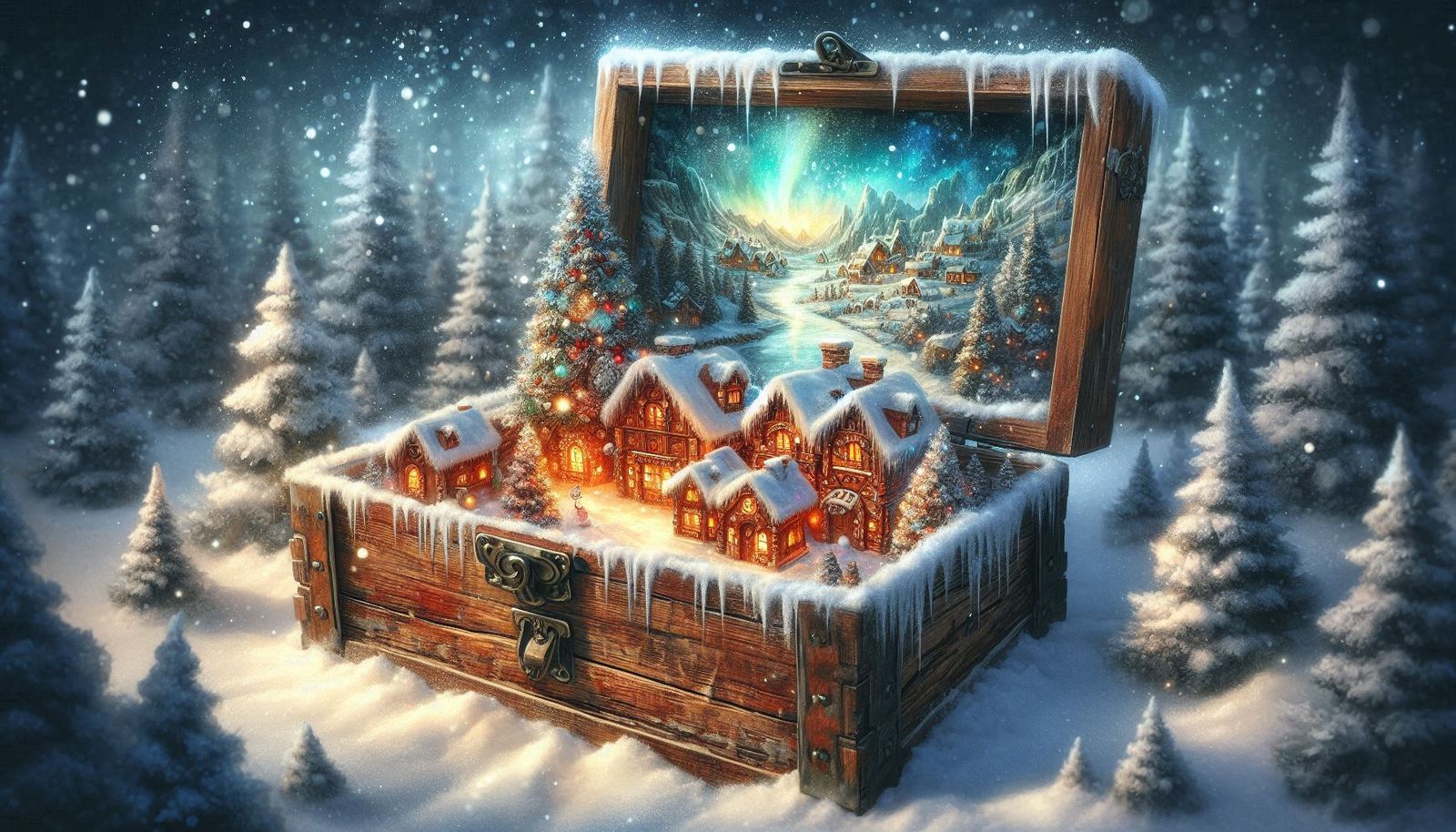 at the North Pole with Santa Claus