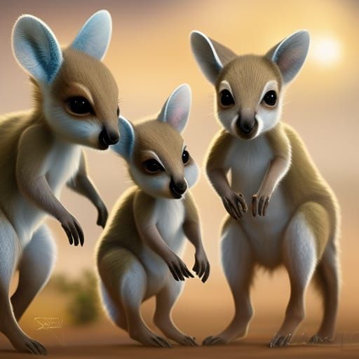 Baby Kangaroos   by @gullyDJ