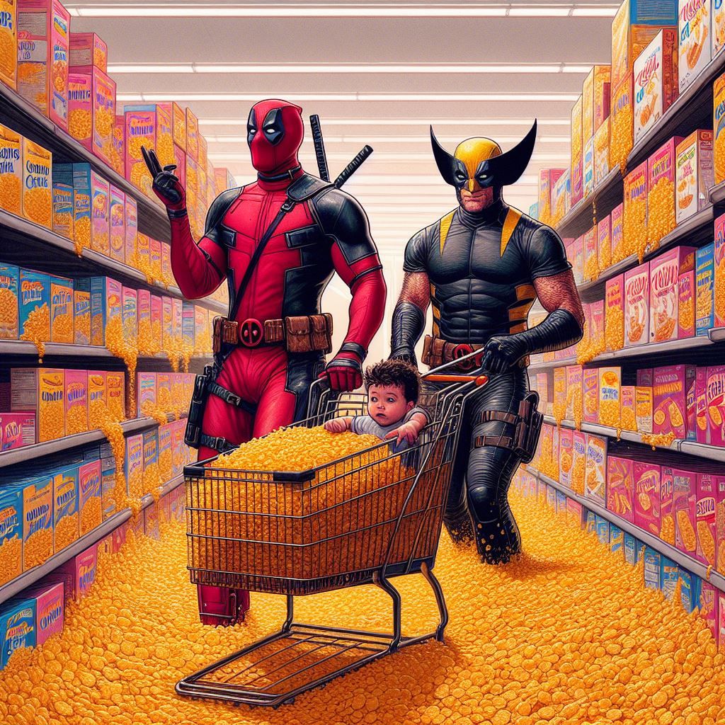 Crazy behavior by Deadpool and Wolverine (version 4)