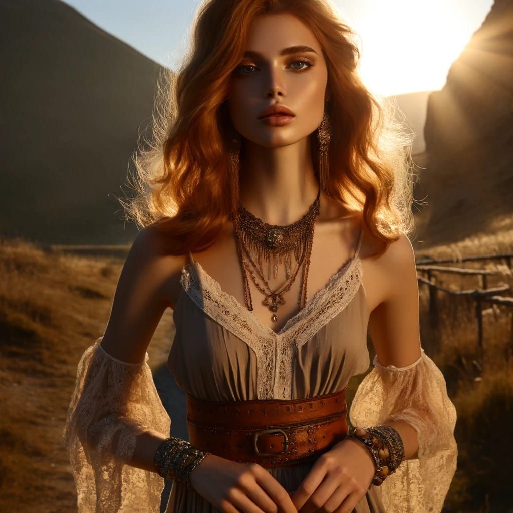 Romantic Boho Chiaroscuro in the Sun