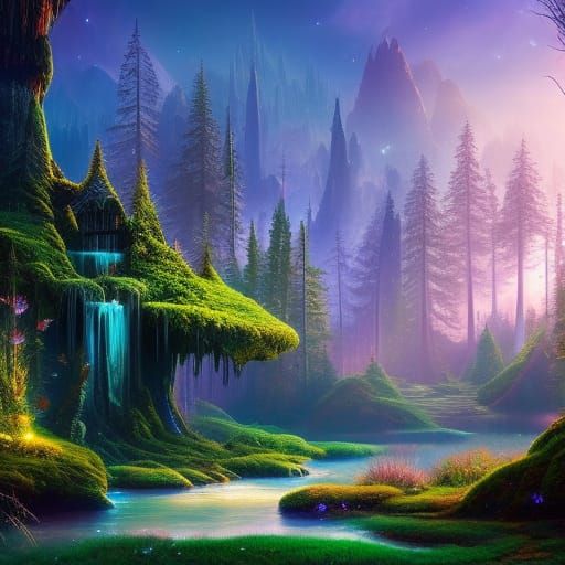 Mana falls - AI Generated Artwork - NightCafe Creator