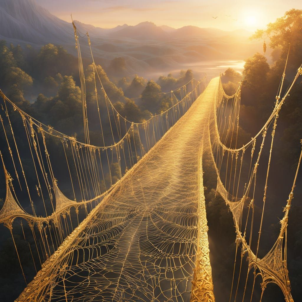 The cobweb bridge. Will you dare cross?  by @kjscosm 
