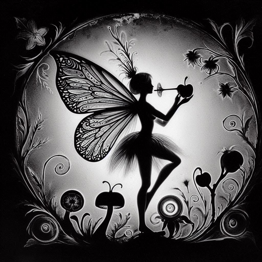 August 2024 Art Jam Images  fairy and photograms