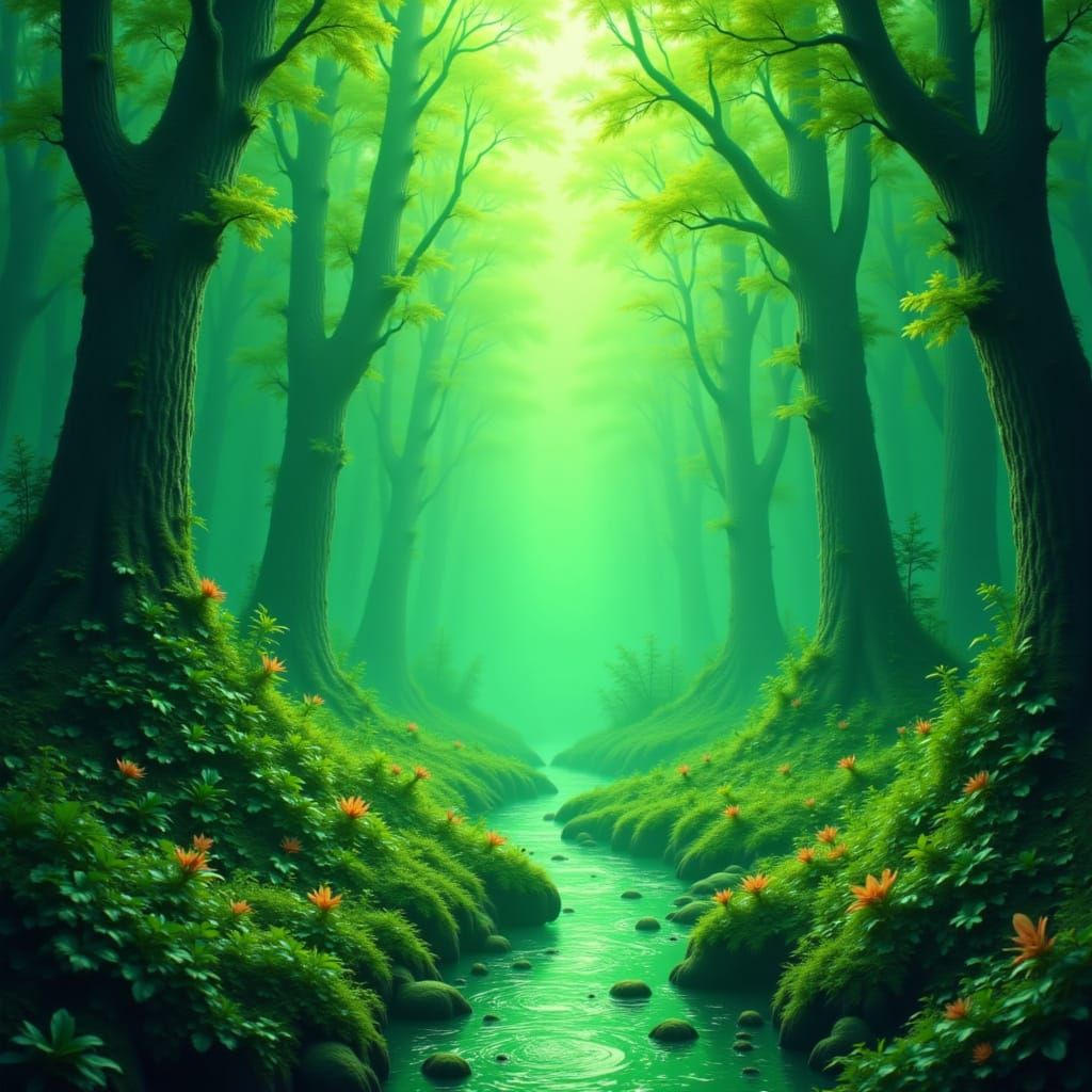 green <lora:The Green of Red:1.0>