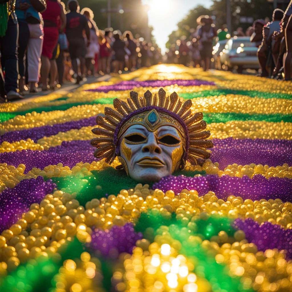Mardi Gras Indian  sunshine rays dynamic lighting  4K  Mardi...