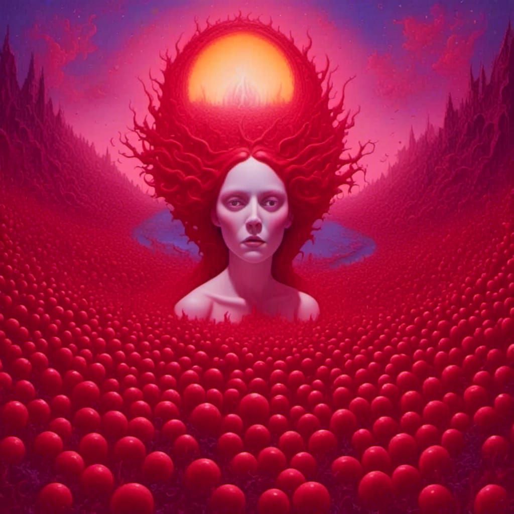 <lora:Red Ring:1.0> Burn your heaven flood your hell 