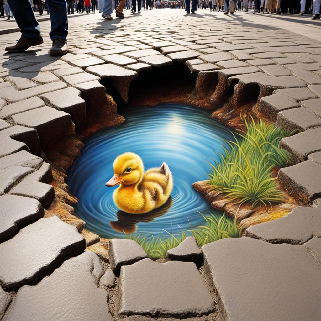 3D optical illusion  by @Dahut