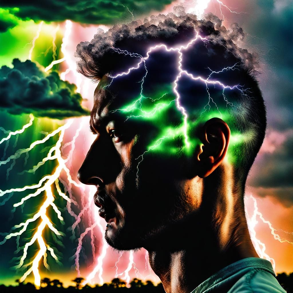 Brainstorm feels like pins & green needles AI Generated Artwork