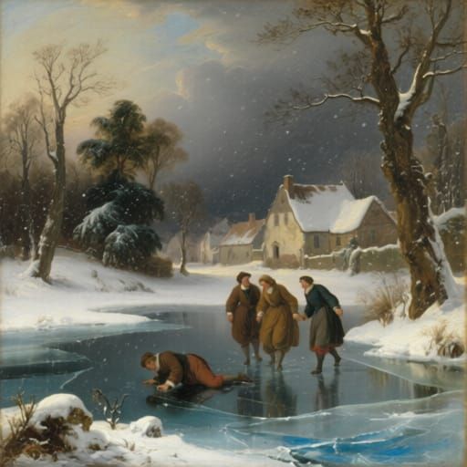 "Turn abruptly and fall face to the ground, then stand again on the ice and run fast, before the ice can break and separate."