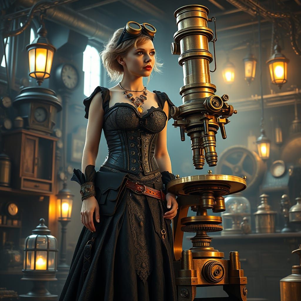 Steampunk Taylor Swift with Raymond Royle Rife building a huge ...