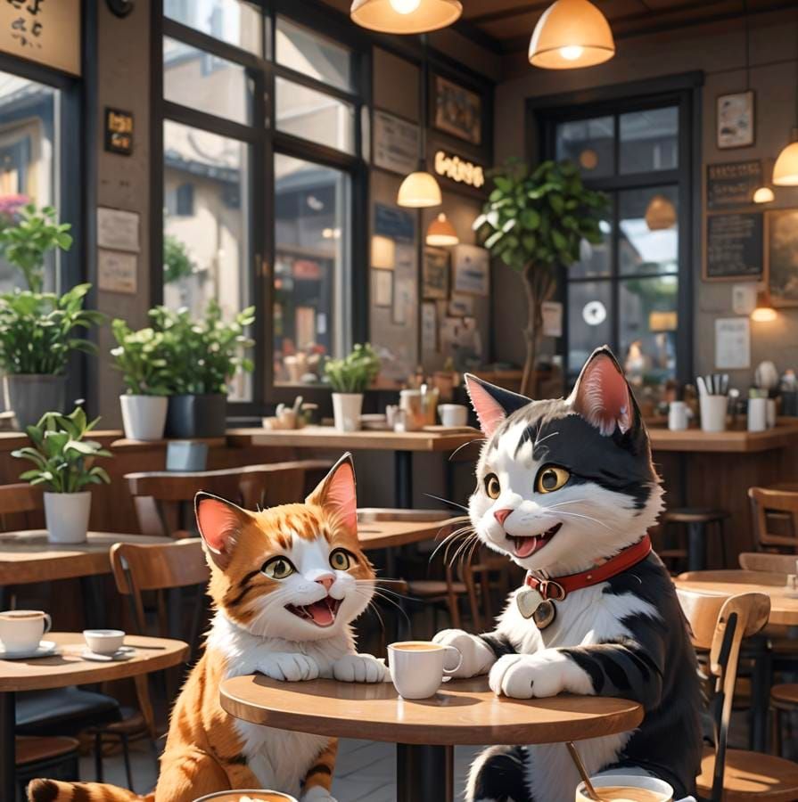 It's Brainstorming Cats & Dogs -- Realistic Anime