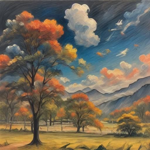 Cute Animal Oil Painting in Expressionist Impasto Style