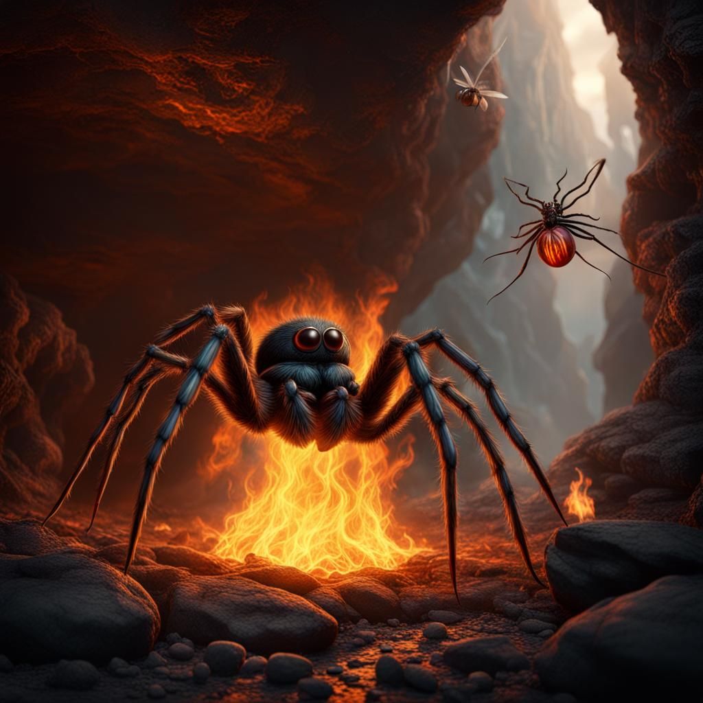 spider and fly - AI Generated Artwork - NightCafe Creator