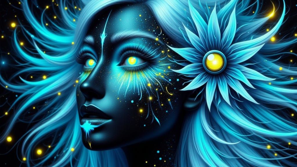 <lora:SolarFire:1.0> cyan