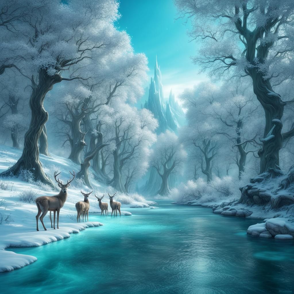 Winter in the woods  by @Glirenz