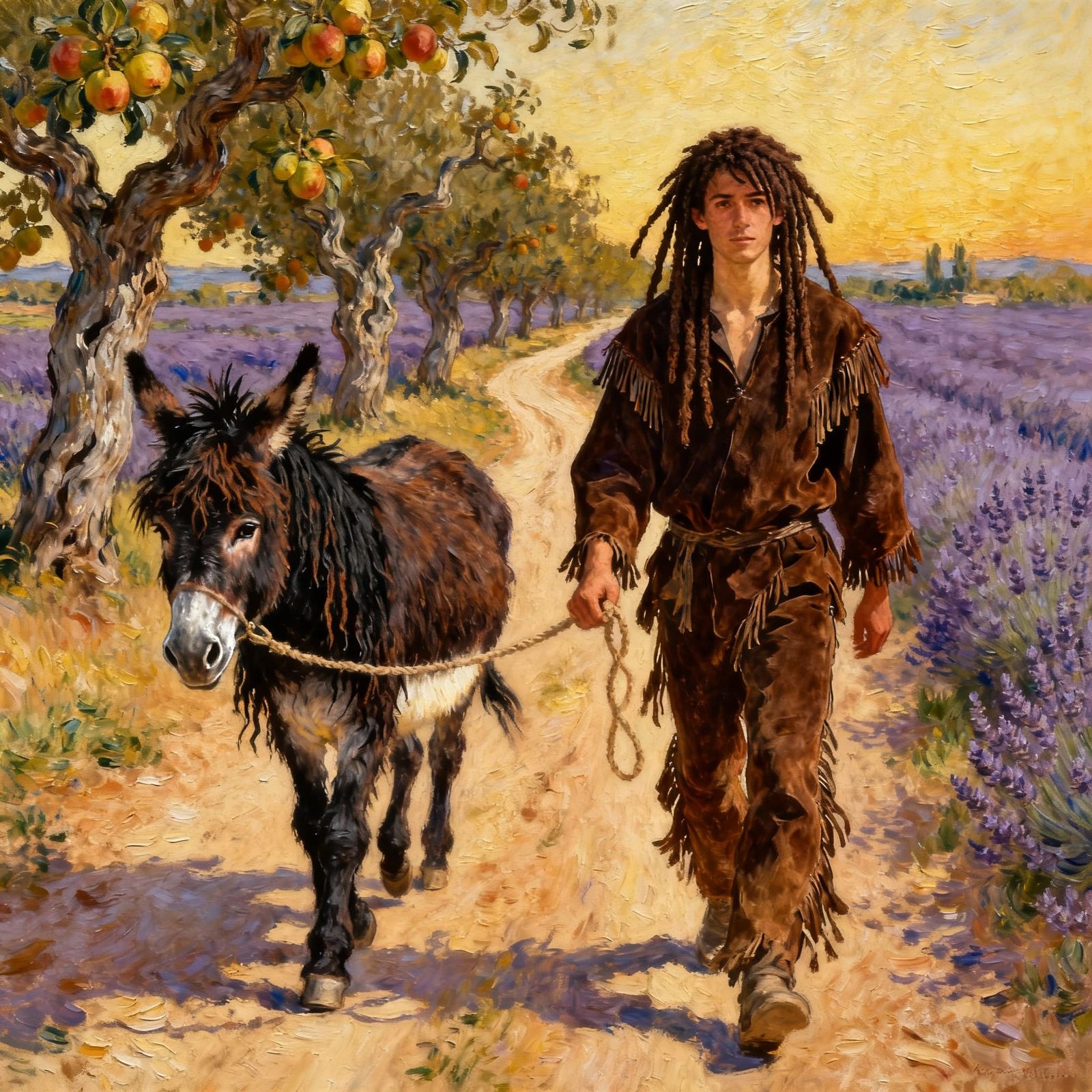 A stroll in the French Provence - the Rasta man and his friend, the Baudet du Poitou (a French donkey ...  by @Viorella