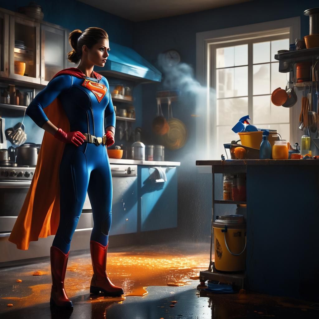Super Cleaning Girl (preparing for action)