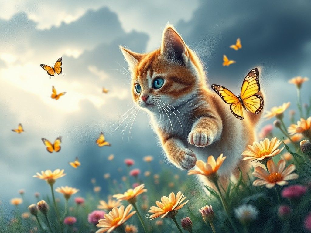 Flying with butterflies 1