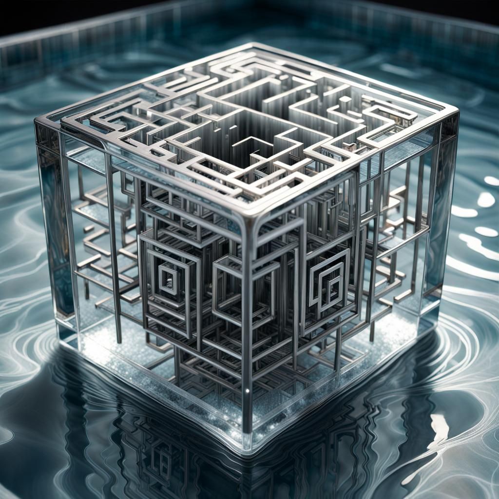 Transparent cube - AI Generated Artwork - NightCafe Creator